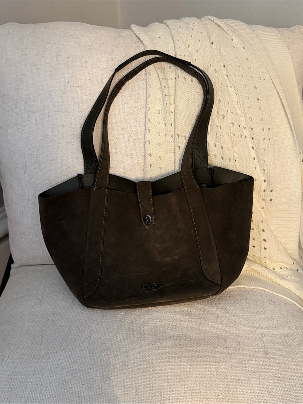 Coach suede tote